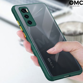 Ốp Lưng Chống Sốc Trong Suốt Viền Màu Cho Vivo V20 Se