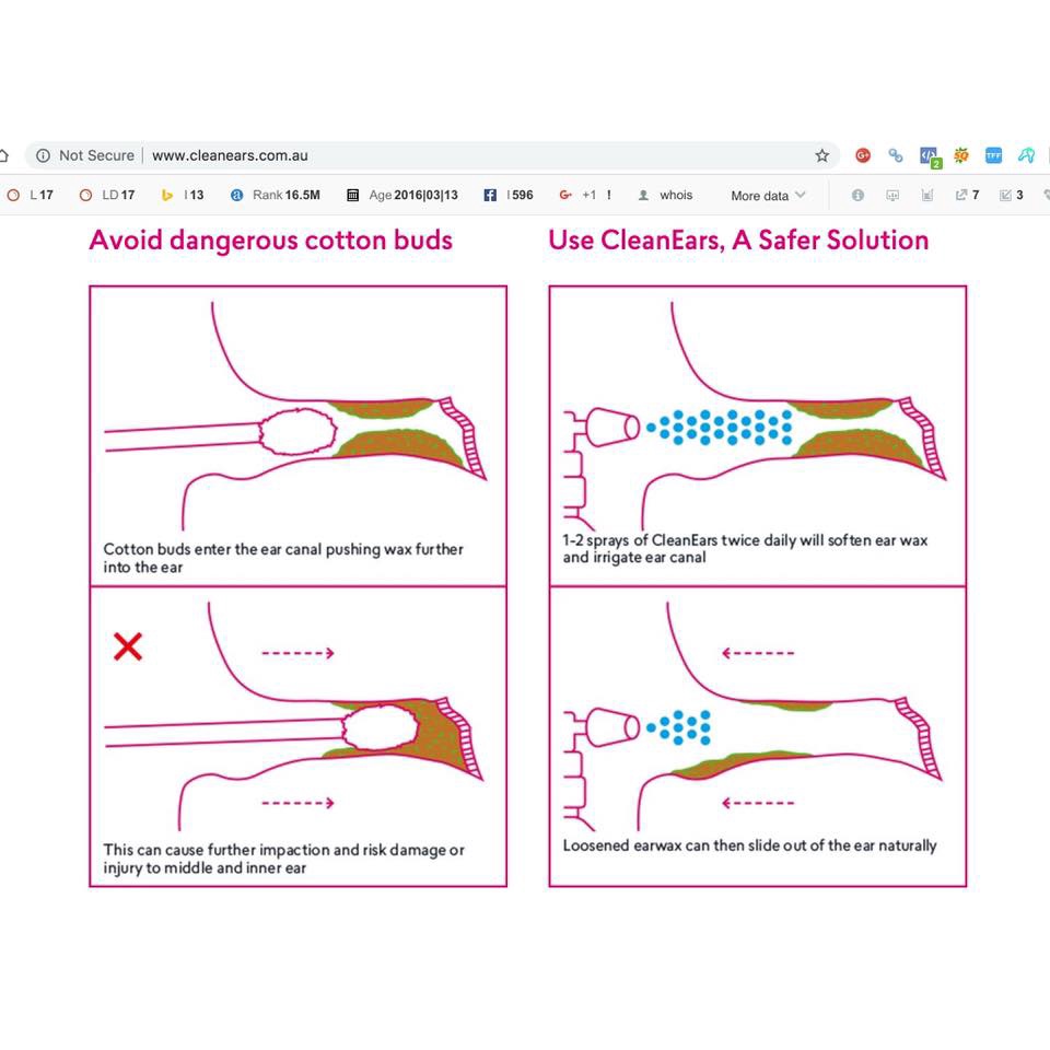 Xịt tan ráy tai cho bé Cleanears Kid 30ml Úc