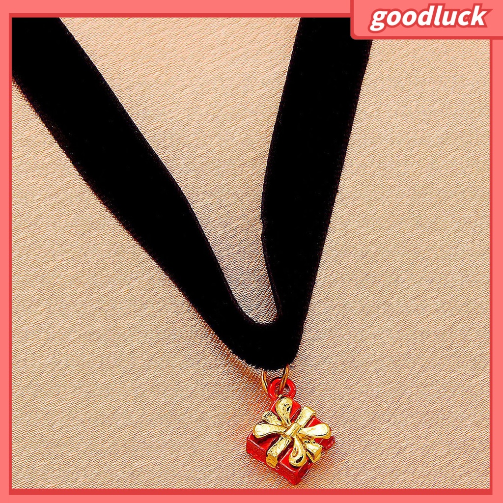 Vòng Cổ Choker Bằng Nhung Mặt Hình Cây Thông Giáng Sinh Dành Cho Nữ