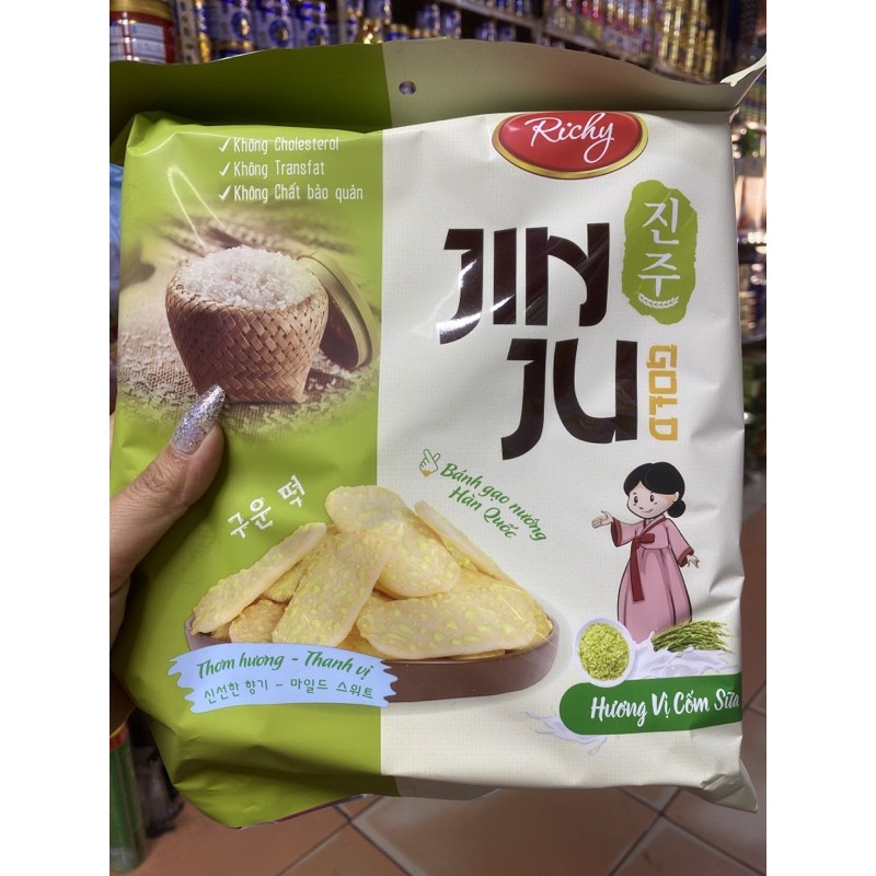 Bánh gạo nướng Hàn quốc Jin Ju( hương vị cốm sữa )