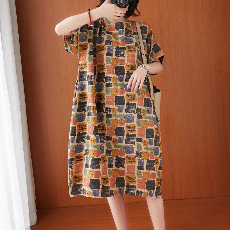 H87 Đầm bigsize dáng suông kiểu dáng đơn giản nhẹ nhàng