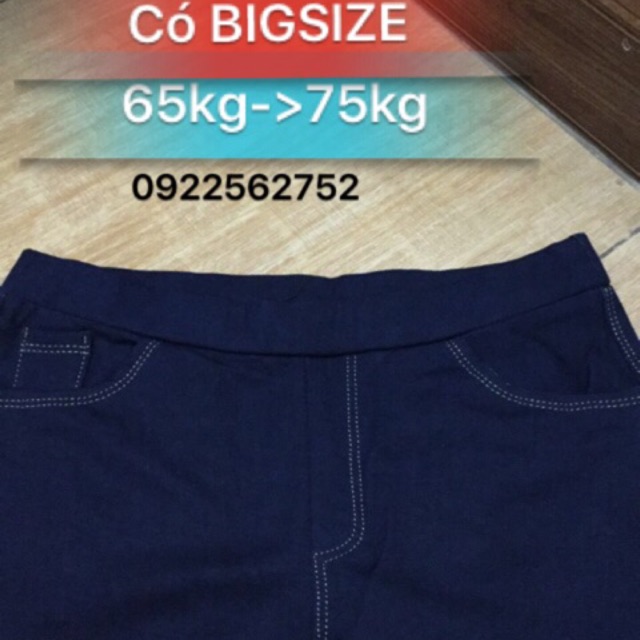 BIG SIZE LEGGING GIẢ JEAN'S ( 65kg -&gt; 75kg)