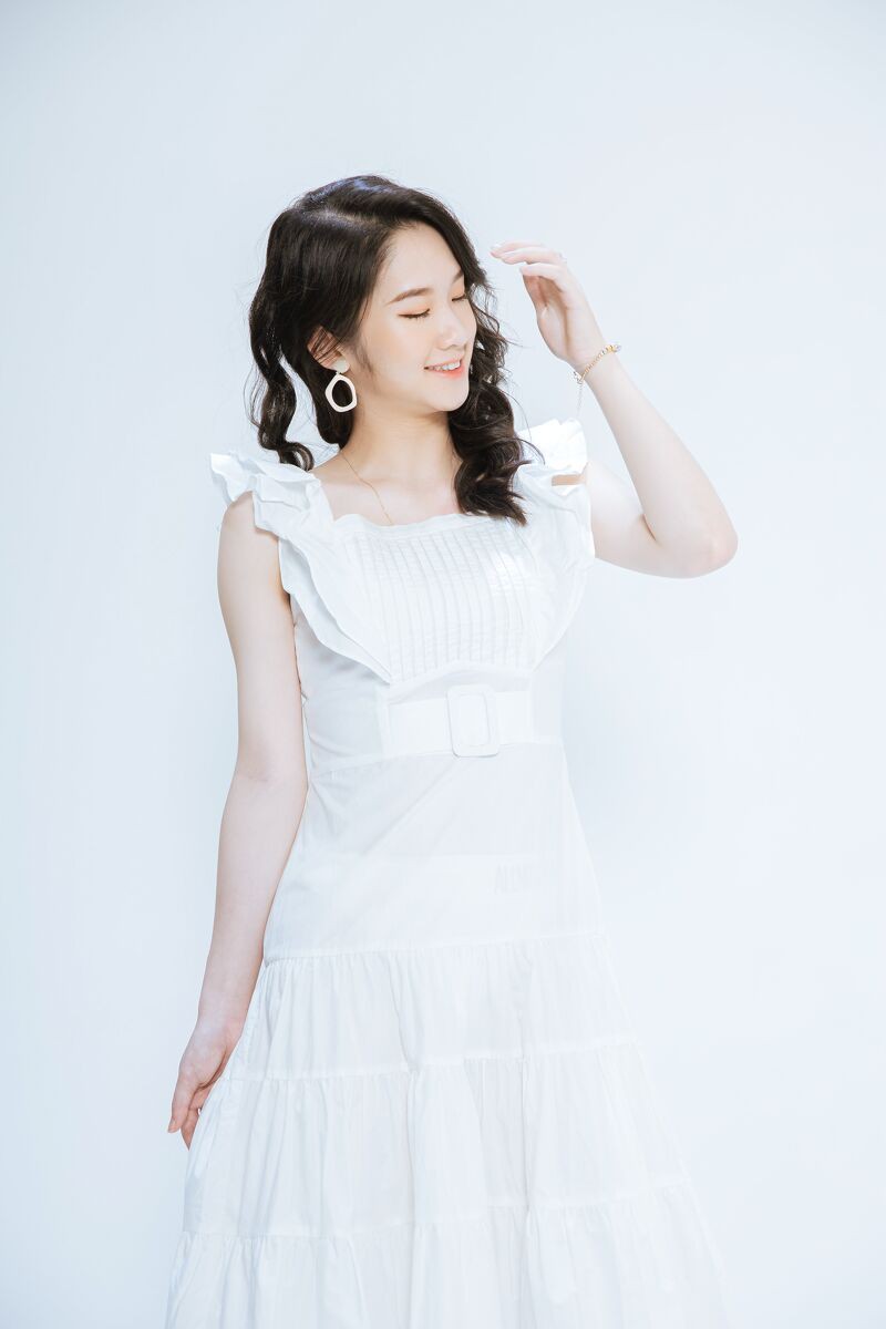 CCHAT Váy tay cánh tiên nhún tầng | BigBuy360 - bigbuy360.vn