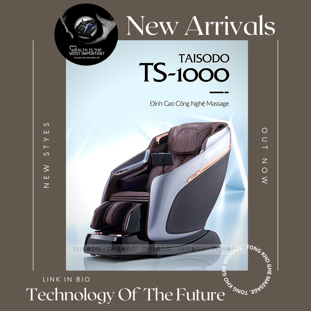 TAISODO TS-1000 Ghế massage top 1 của hãng TAISODO với trí tuệ nhân tạo AI