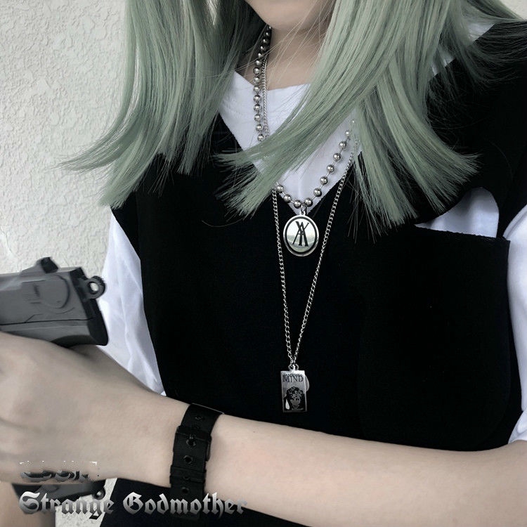 Dây chuyền nhiều lớp phong cách hip hop cá tính