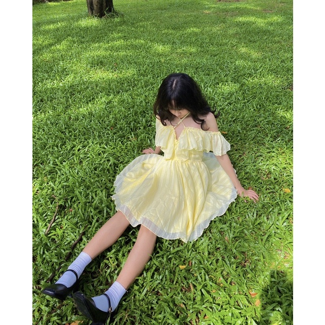 Đầm công chúa trễ vai kèm lót hai lớp cực xinh - D160