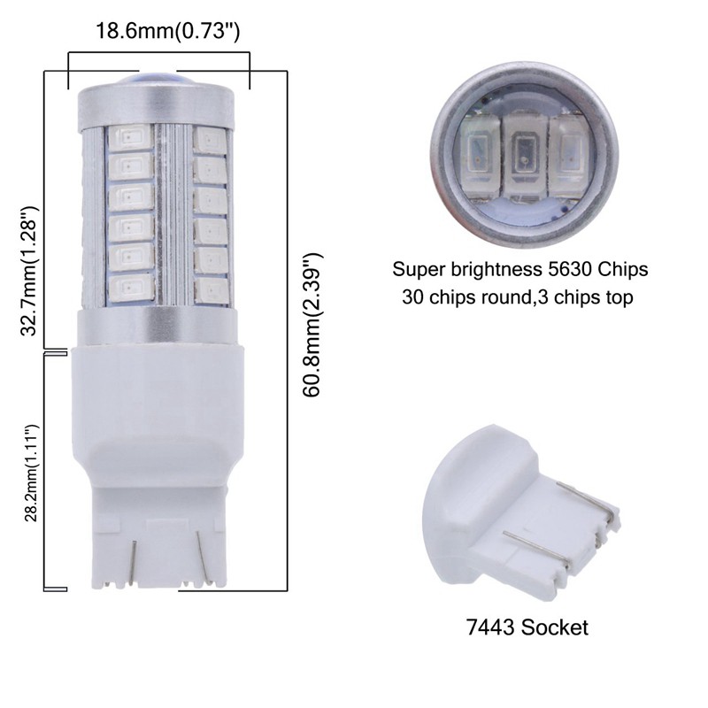 Đèn LED T20 7443 , T20 bóng chuyên dụng cho xe hơi