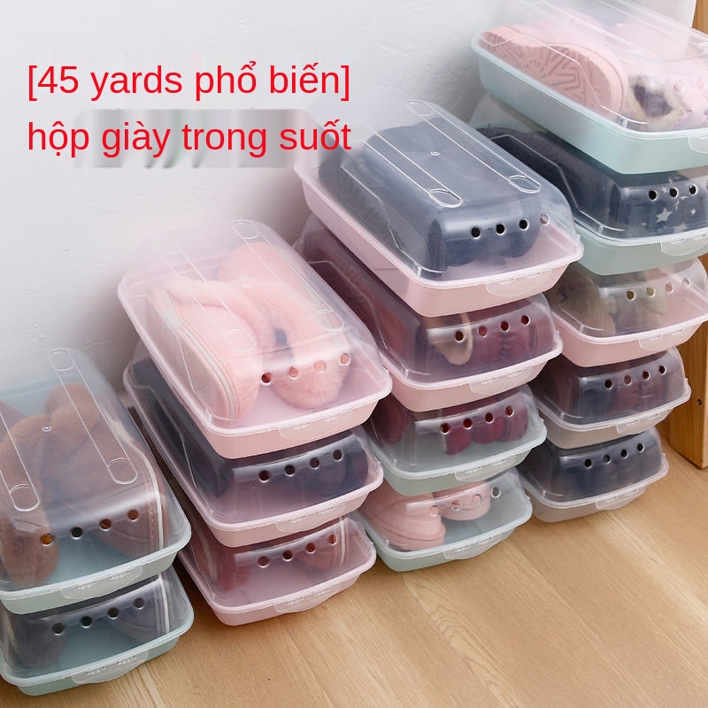 Hộp đựng giày trong suốt hộp lưu trữ hộp lưu trữ gia đình hộp lưu trữ giày hiện vật ký túc xá hộp đựng giày lớn hộp đựng