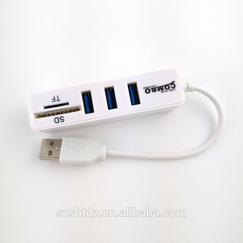 Hub Combo USB đọc thẻ với 3 cổng USB