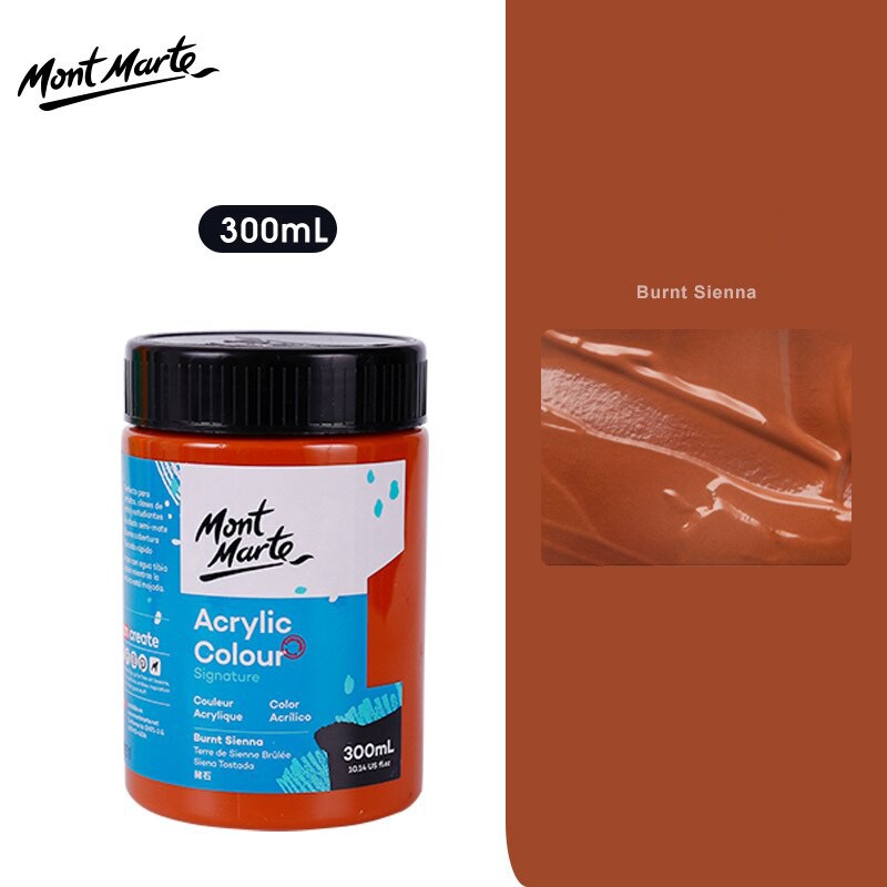 Màu Acrylic Mont Marte 300ml - Burnt Sienna - Acrylic Colour Paint Signature 300ml (10.1oz) - MSCH3014