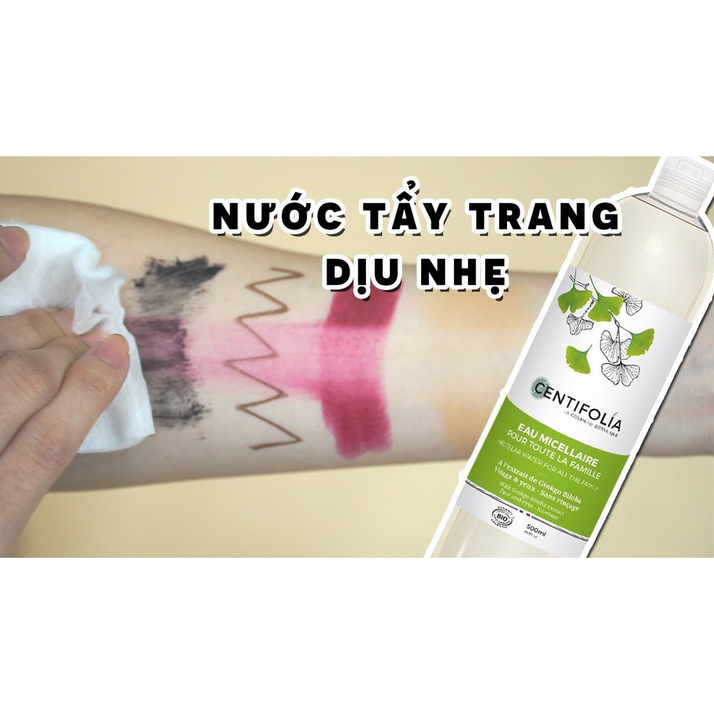 Nước Tẩy Trang Rau Má Centifolia Eau Micellaire 500ml chính hãng Pháp