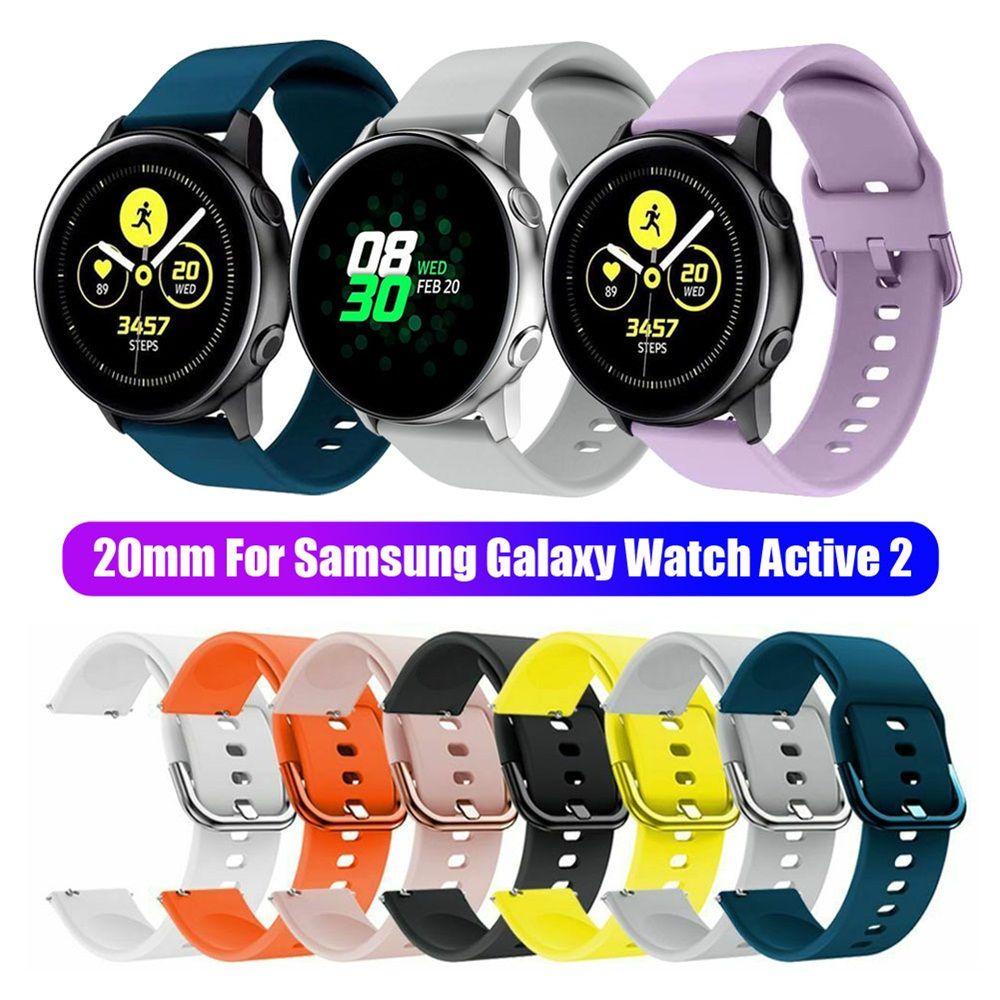 BEBETTERM Dây Đeo Thay Thế Bằng Silicone Mềm Cho Đồng Hồ Samsung Galaxy Watch Active 2 42mm