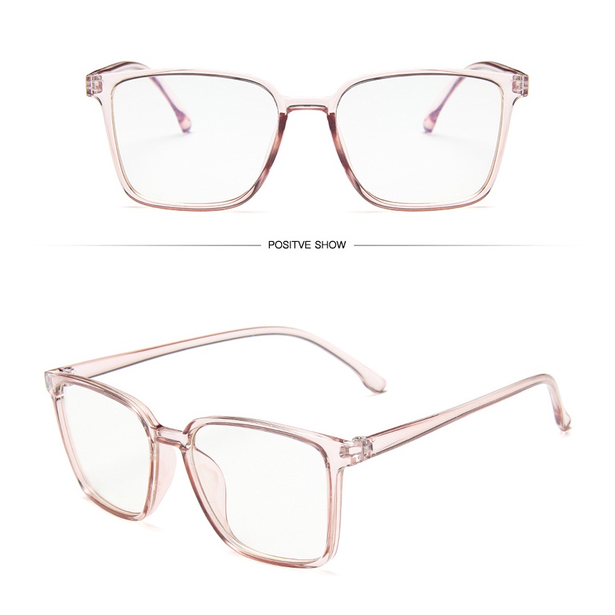 Gọng kính cận nam nữ nhựa dẻo siêu bền, vuông to