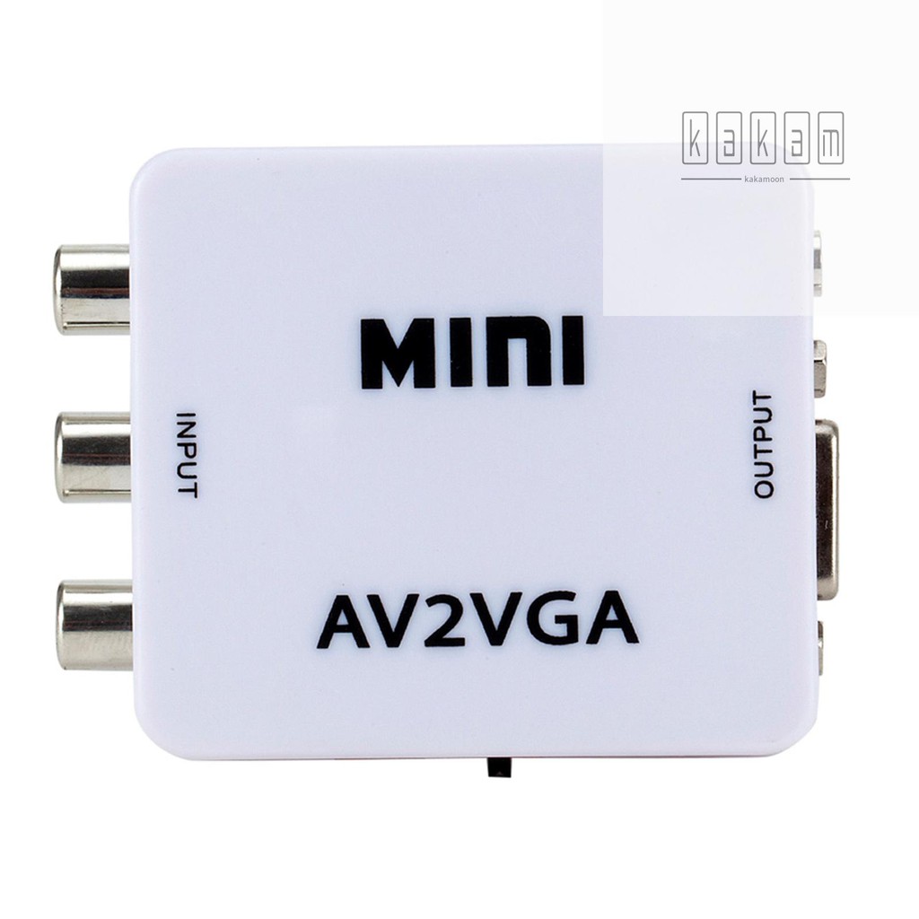 Bộ Chuyển Đổi Hình Ảnh Từ Av Rca Cvbs Sang Vga 3.5mm Kèm Phụ Kiện