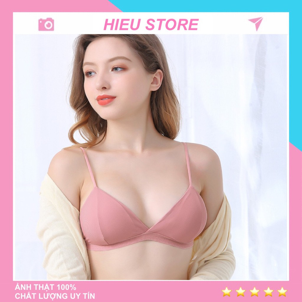 Áo Lót Bra Nữ Cotton Thun Gân 💓FreeShip💓 Không Gọng Cài Sau BR812 HIEU STORE | WebRaoVat - webraovat.net.vn