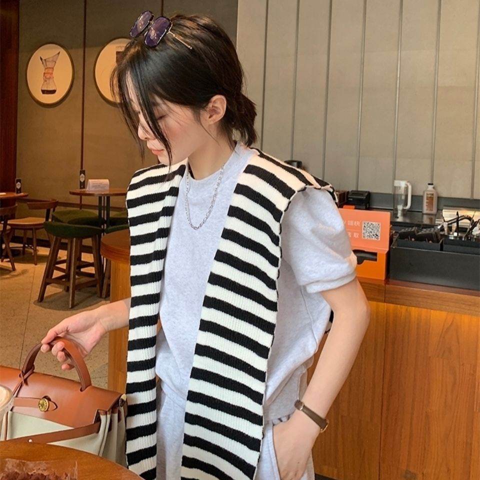 Khăn Choàng Cổ Bằng Len Dệt Kim Sử Dụng Kép Thiết Kế Mới Thời Trang Theo Phong Cách Hàn Quốc Cho Nữ