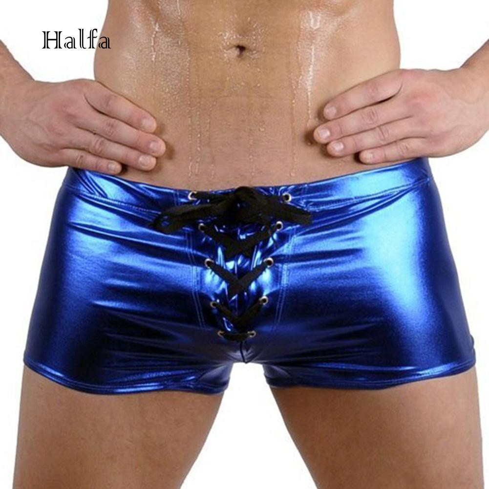 Quần lót nam boxer vải da bóng thời trang