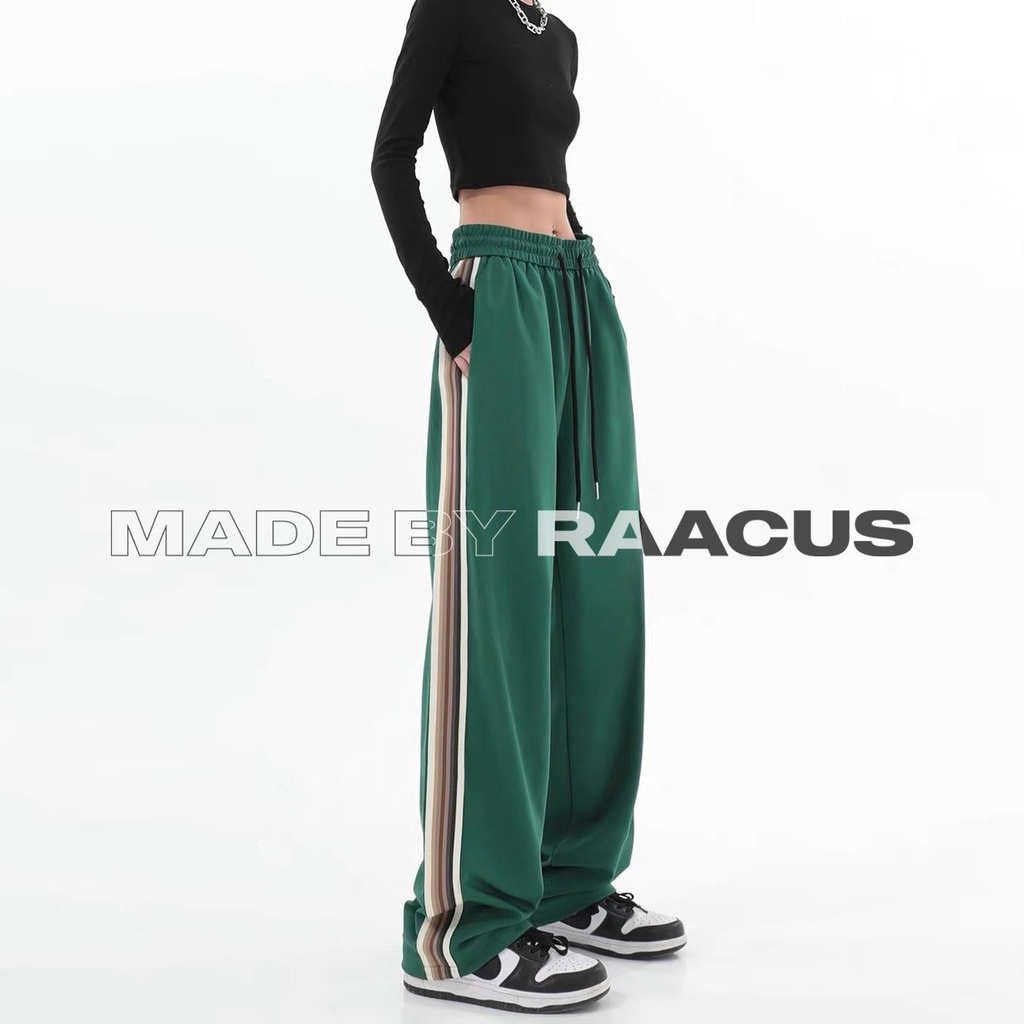 Quần ống rộng nam nữ PATOMI.STUDIO  dáng suông unisex chất poly sọc nâu - QD05 , QS03