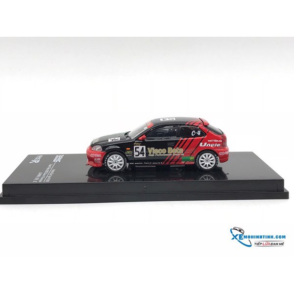 Xe Mô Hình Honda Civic Type R EK9 Super Taikyu 2000 class 4 Champion 1:64 Tarmac Works ( Đỏ Đen )