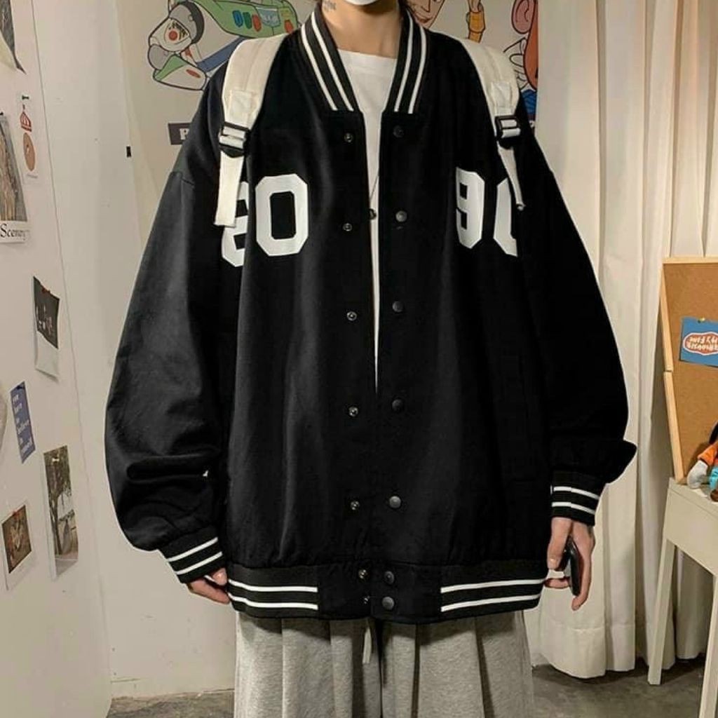 Áo khoác chống nắng nam nu form rộng unisex bomber street style HO90 4S AKD12 chất liệu dù 2 lớp cao cấp