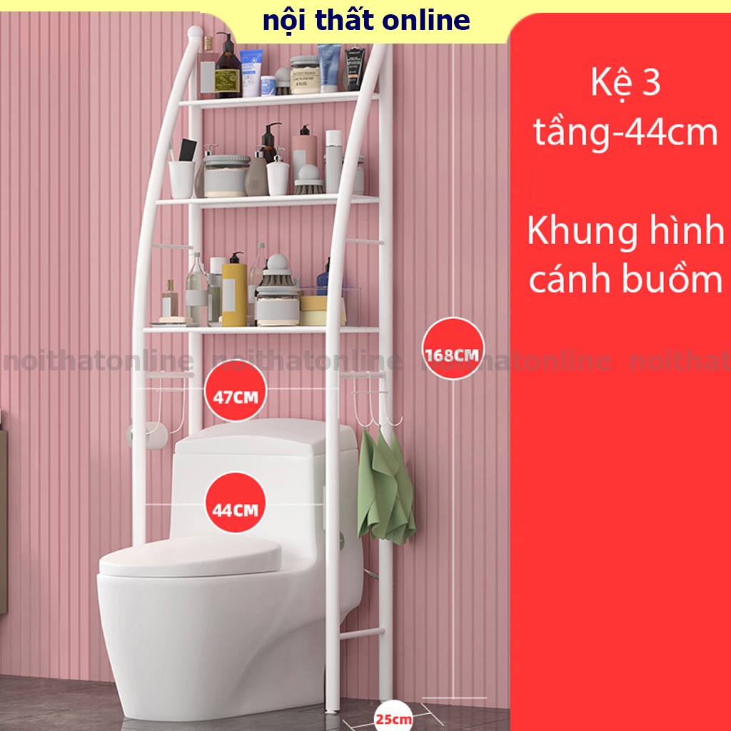 Kệ sau máy giặt, kệ bồn vệ sinh sắp xếp đồ đạc gọn gàng, thông minh chất liệu bền đẹp tăng diện tích để đồ