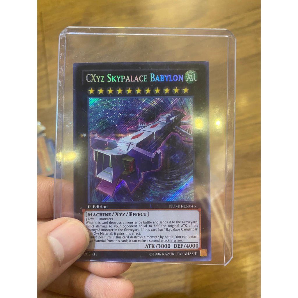 Lá bài thẻ bài Yugioh CXyz Skypalace Babylon – SECRET RARE - Tặng bọc bài nhựa bảo quản