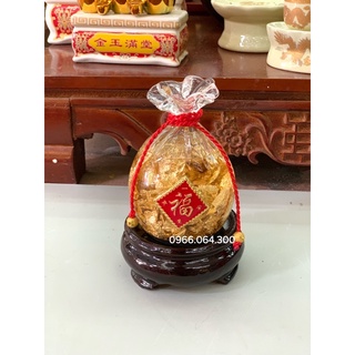 Túi vàng+ chân kích tài lộc chiêu tài, túi tiền vàng lá kích tài lộc