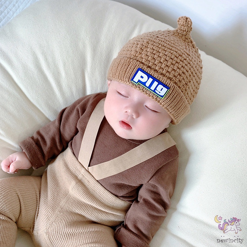 Mũ dệt kim giữ ấm phong cách Hàn Quốc cho bé