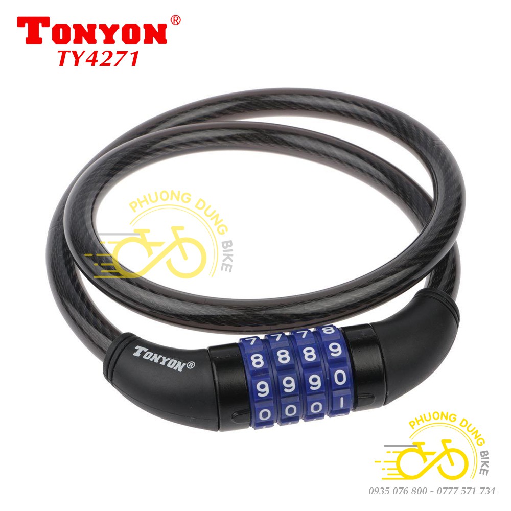 Dây khóa 4 số đổi mã xe đạp Tonyon TY4271