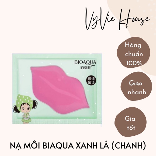 MẶT NẠ DƯỠNG MÔI NỘI ĐỊA TRUNG BIAQUA MÀU XANH LÁ (CHANH)