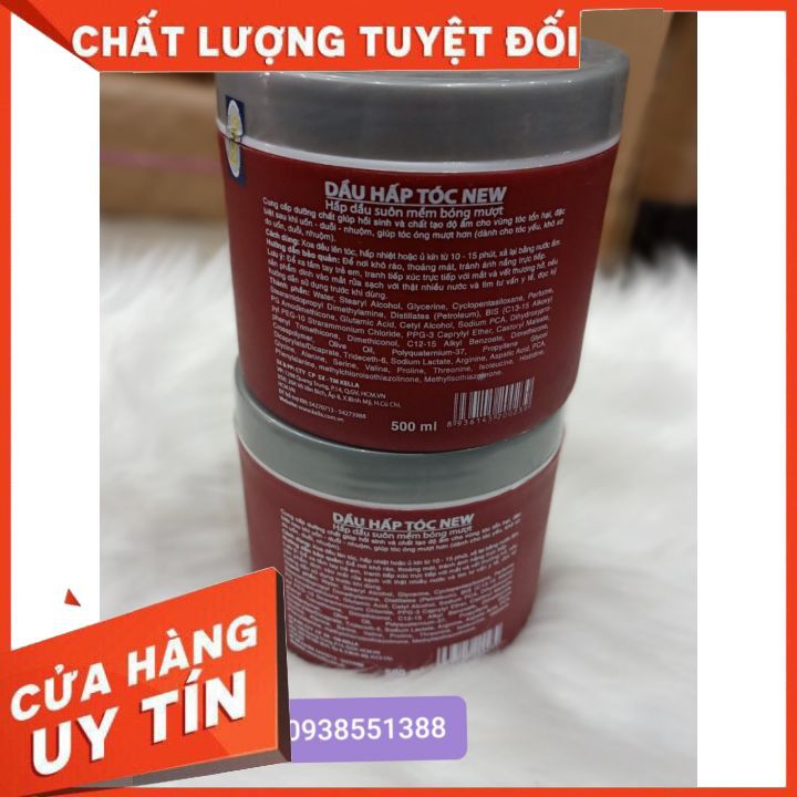 Dầu hấp Kem ủ KELLA NEW ( NẮP XÁM) 500ml phục hồi tóc yếu