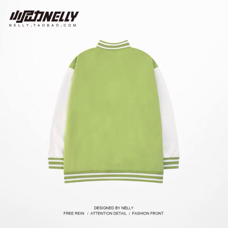 Áo khoác nelly sale tay da (có sẵn) soda chữ h