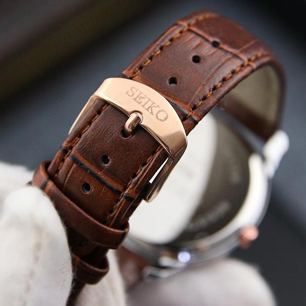 Đồng hồ nam dây da BE3234W mặt kính chống nước chống xước thiết kế lịch lãm 2 màu sang trọng | BigBuy360 - bigbuy360.vn