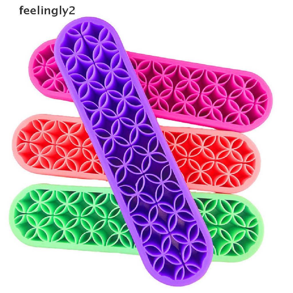 [Hàng mới về] Giá đỡ cọ vẽ trang trí móng bằng silicone tiện lợi