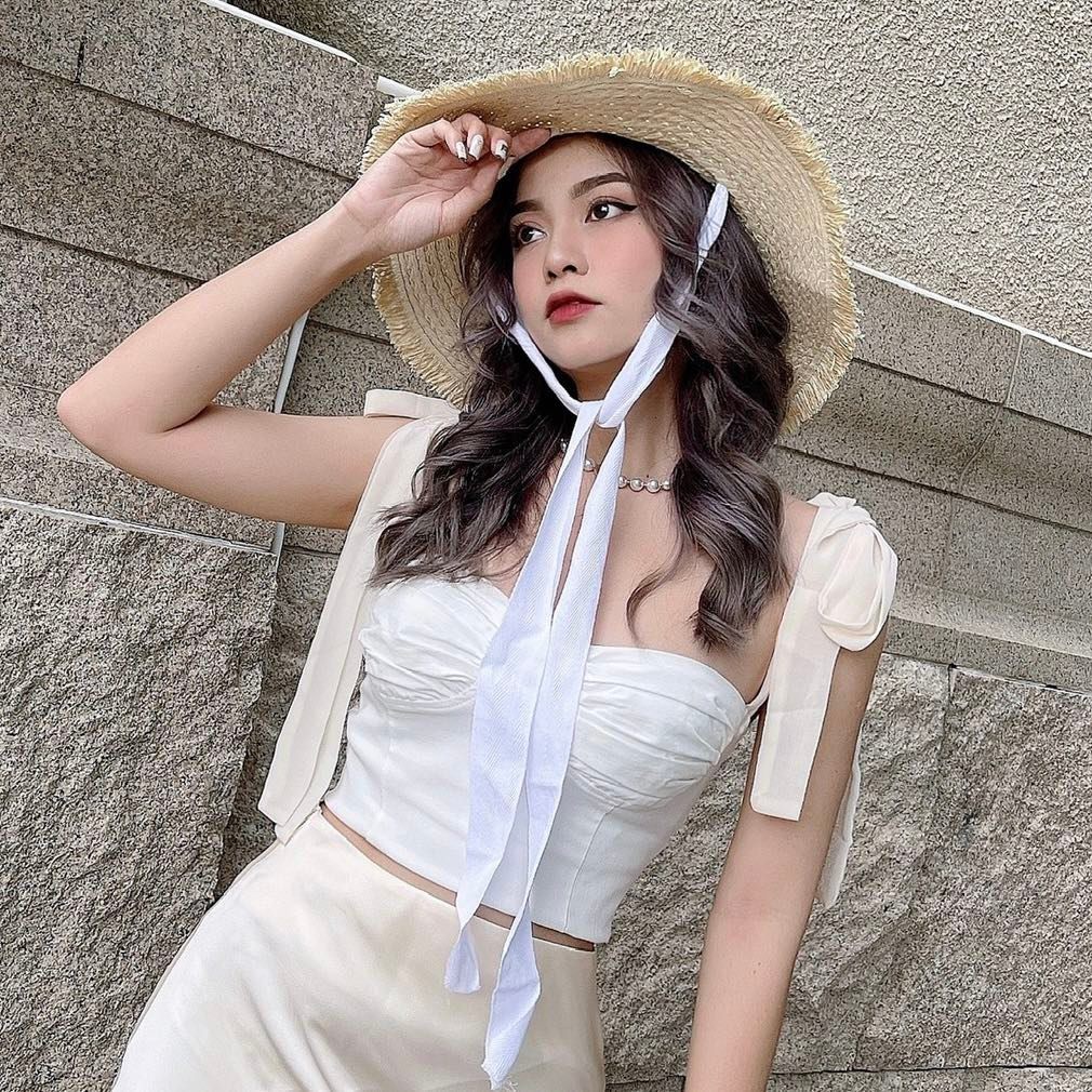 25 STUDIO Áo croptop ôm cúp ngực cột dây Irene Top