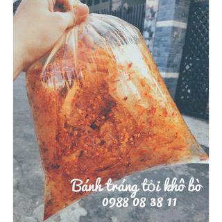 Bánh tráng sate tỏi khô bò
