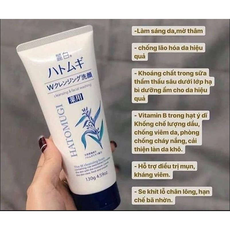Sữa Rửa Mặt Chiết Xuất Ý Dĩ Hatomugi Facial Washing ( Mẫu Mới)