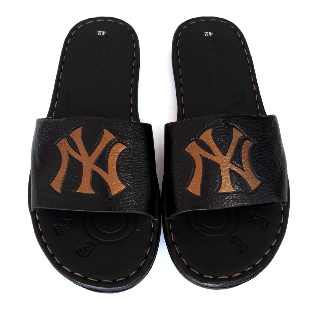 Dép Da Nam Da Bò, Dép Nam Quai Ngang Da Bò Thật Cao Cấp HKT Shop DNA712