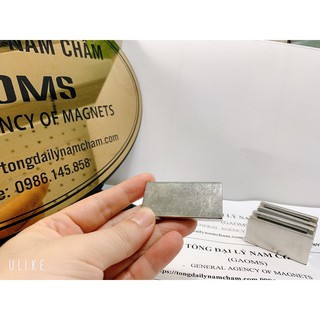 Nam châm N52 lực hút siêu mạnh kt 50x25x6mm, Nam châm đất hiếm có độ cong làm lô từ