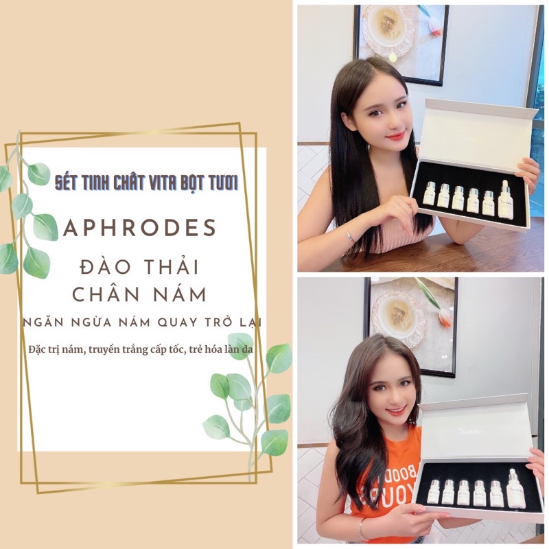Sét tinh chất bột tươi hàng spa aphrodes trắng da nám nội địa korea