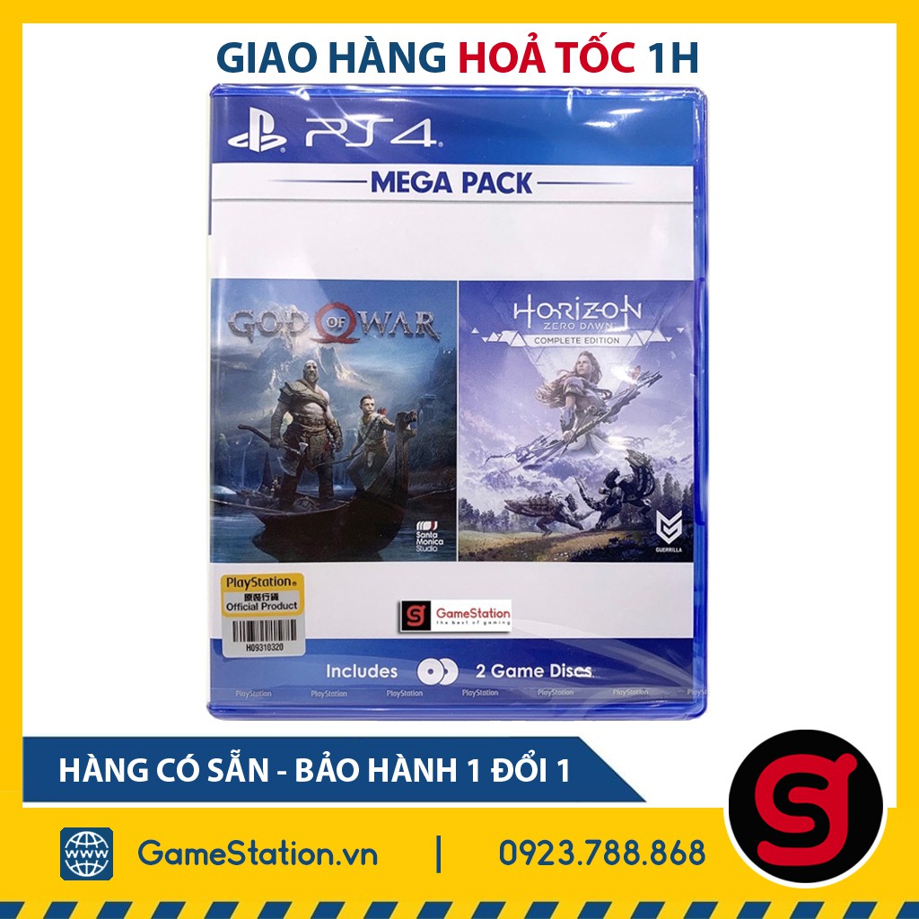 Đĩa Game PS4: God Of War 4 + Horizon Zero Dawn Complete - hệ Asia