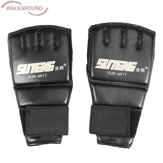 Găng Tay Đấm Bốc Hở Ngón Bằng Da PU