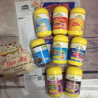Kẹo gum nature’s way úc các loại cho bé từ 2 tuổi