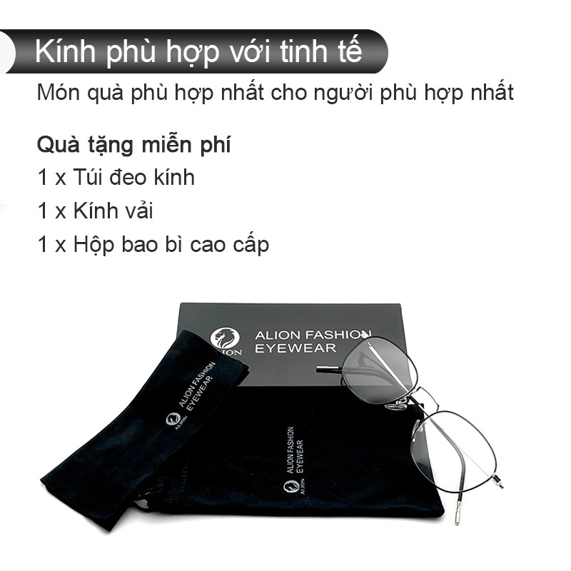 Kính Đổi Màu LUSEEN AG2205 Bằng Kim Loại Chống Ánh Sáng Xanh Và Tia Cực Tím Hợp Dùng Khi Sử Dụng Máy Tính