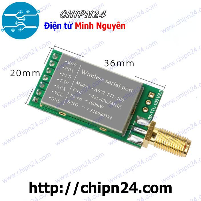 [1 CÁI] (E77) Mạch thu phát RF UART Lora SX1278/SX1276 433Mhz 3000m