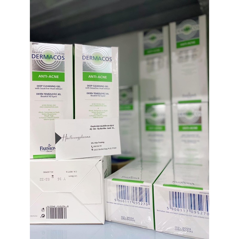 Farmona Dermacos Anti Acne Deep Cleansing Gel - Sửa Rửa Mặt Dermacos Giảm Viêm, Giảm Nhờn Da 150ml