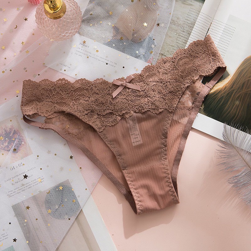 Quần Lót Lọt Khe - Quần Lót Nữ Ren Sexy Lọt Khe Cao Cấp Quyến Rũ Thiết Kế Mềm Mại Thoáng Mát DAN STORE MÃ C18