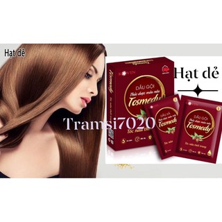 (5 gội tặng 5xả) gội nâu tóc, phủ bạc tại nhà, không rát da đầu, lên màu đẹp, tosmedy