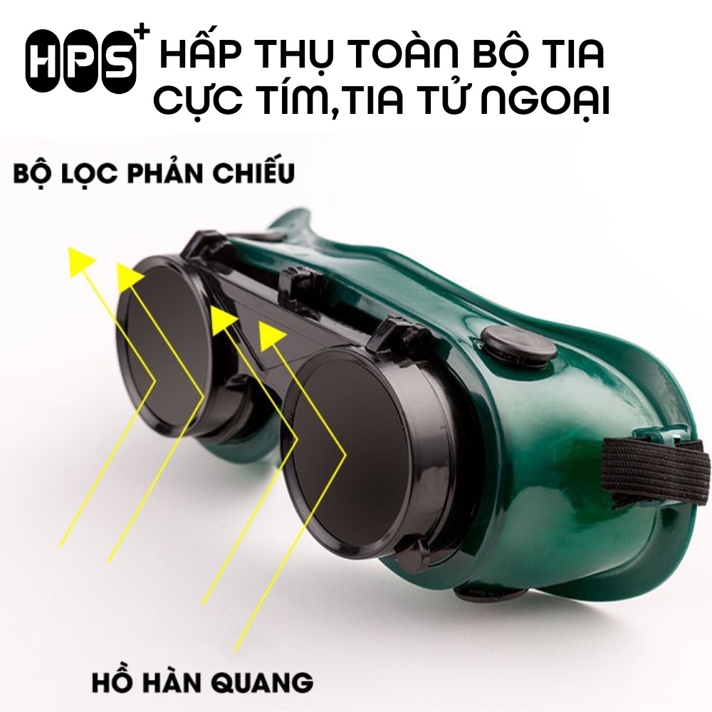Kính hàn 2 lớp cao cấp bảo vệ mắt, Kính chuyên dụng cho thợ hàn cơ khí, Mặt nạ hàn điện, hồ quang