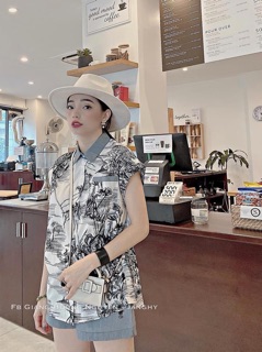 SET SƠ MI HOA MIX QUẦN THÊU CD ( có bán lẻ áo)